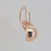 Gold Wire Hook Earrings – Polished Dome Drop with Geometric Filigree Back | Timeless Lightweight Jewelry by FJ