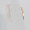Minimalism curved Rose Gold, two tone earrings