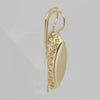Gold Wire Hook Earrings – Marquise Oval Drop with Lattice Frame | Lightweight Fashion Jewelry by FJ