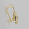 Aretes infantiles de mapache con gancho de alambre en Oro 14K, oro rosa, baño de dos tonos