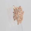 Gold Plated Russian Lock Earrings – Butterfly Filigree with CZ Center Stone | Elegant Non-Pierced Jewelry by FJ