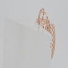 Rose Gold Wire Hook Earrings – Geometric Cutout Rectangle Design | Lightweight Fashion Jewelry by FJ