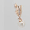 Pendientes de perlas de oro rosa