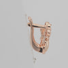 Cute Cat-Shaped Rose Gold Earrings with Sparkling Cubic Zirconia – Elegant Animal Jewelry for Women