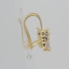 Gold Child Earrings – Owl Design Wire Hook with CZ Eyes & Body | Cute Non-Tarnish Jewelry by FJ