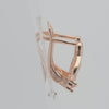 Gold-Plated Treble Clef Russian Lock Earrings with CZ – Music Note Inspired Jewelry