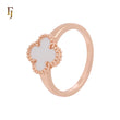 🔥 Minimalism Elegant Black or white Clover design Rose Gold  Fashion Rings