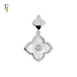 🔥 Colorful Onyx Clover Flower Princess Rose Gold, White Gold Pendant
