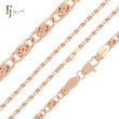 Snail cable link hammered flattened Rose Gold Snail link Chain