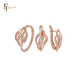 Zweig der weißen Marquise CZs Blume Rose Gold Mode Ringe