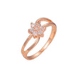Cluster flower rings in 18K Gold, 14K Gold, Rose Gold plating colors