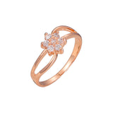 Cluster flower rings in 18K Gold, 14K Gold, Rose Gold plating colors