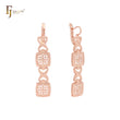 Double filigree drop elegant Rose Gold Earring