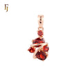 🔥 Colorful cluster CZs stones Rose Gold Pendant