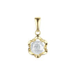 Solitaire Rounded CZ 14K Gold, Rose Gold pendant