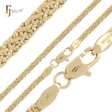 🔥 Compact fancy crossing C link Spiga Wheat 14K Gold, Rose Gold spiga chains