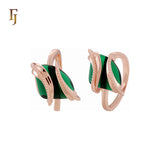 🔥 Double Ribbons clawed elegant Solitaire Colorful CZ Rose Gold Fashion Rings