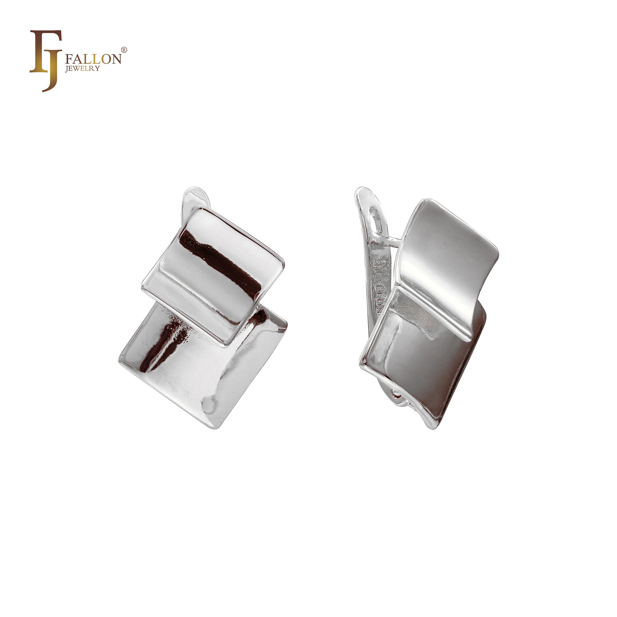 Rose Gold two tone earrings
