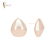 Glossy rhombus shaped 14K Gold, Rose Gold, White Gold Stud Earrings
