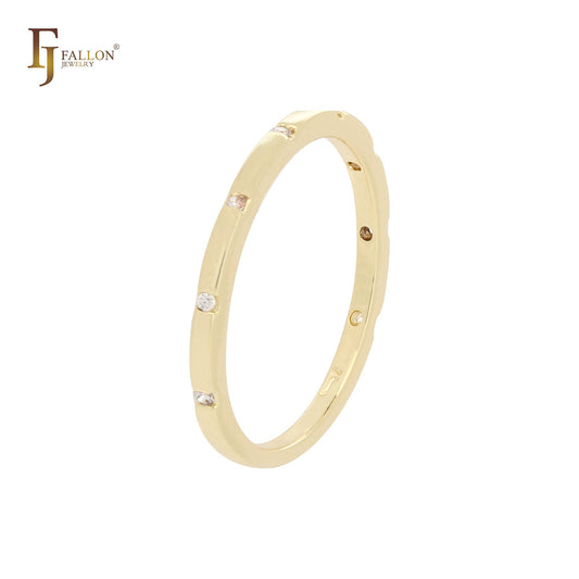 Eternity wedding band 14K Gold, Rose Gold Rings