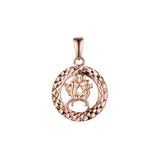 Sternbild Sternbild Sternbild Roségold zweifarbiger Anhänger - Doppelter Rautenkreis