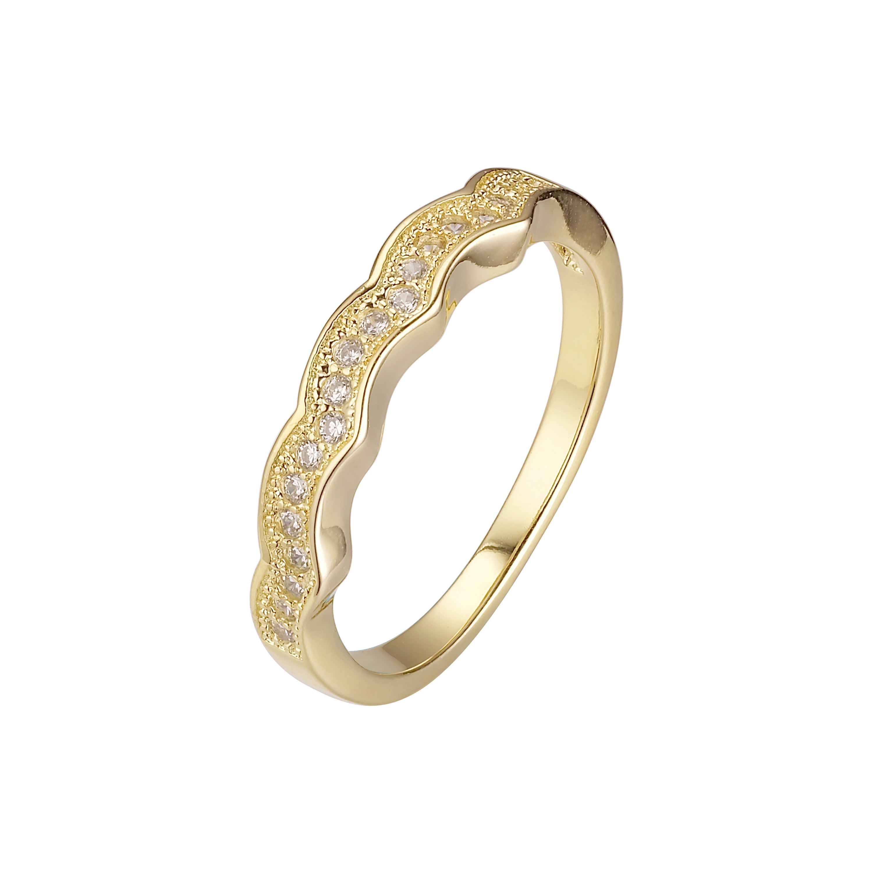 Solit?rringe aus 14-kar?tigem Gold mit gro?en Steinen