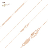 Thin Figaro style cable link Rose Gold Cable link Rose Gold Chains