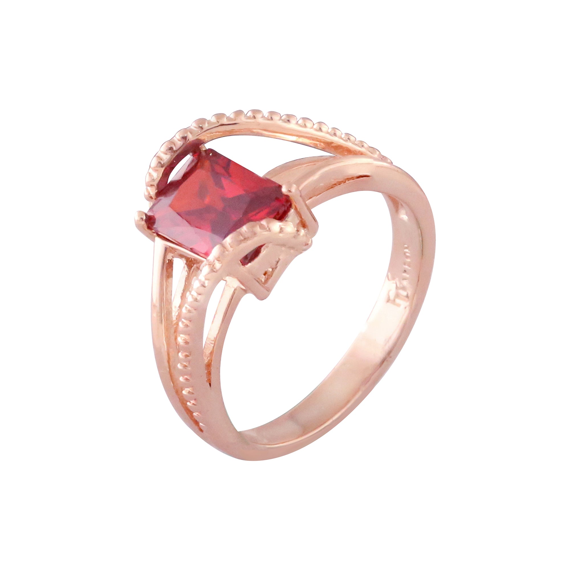 Bunte Solitärringe aus Roségold mit CZ