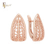 Leaves of filigree Rose Gold Russian Lock Earrings