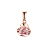 Solitär-Anhänger mit buntem Zirkonia 14 Karat Gold, Roségold, Weißgold