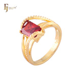Bunte Solitärringe aus Roségold mit CZ
