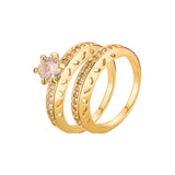 Stapelbare Ringe aus 18-kar?tigem Gold, Wei?gold und 14-kar?tiger Vergoldung