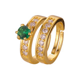 Offene Solit?r-Cluster-Verlobungsringe aus 14 Karat Gold