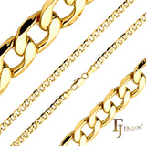 Correntes de elos Classic Curb banhadas em ouro 18K
