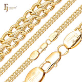 Cadenas de doble eslabón de cable chapadas en Oro 14K.