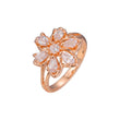 Rose Gold flower cluster rings