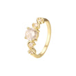 Anéis empilháveis em cluster em ouro 18K, ouro branco, ouro 14K, cores banhadas a ouro rosa