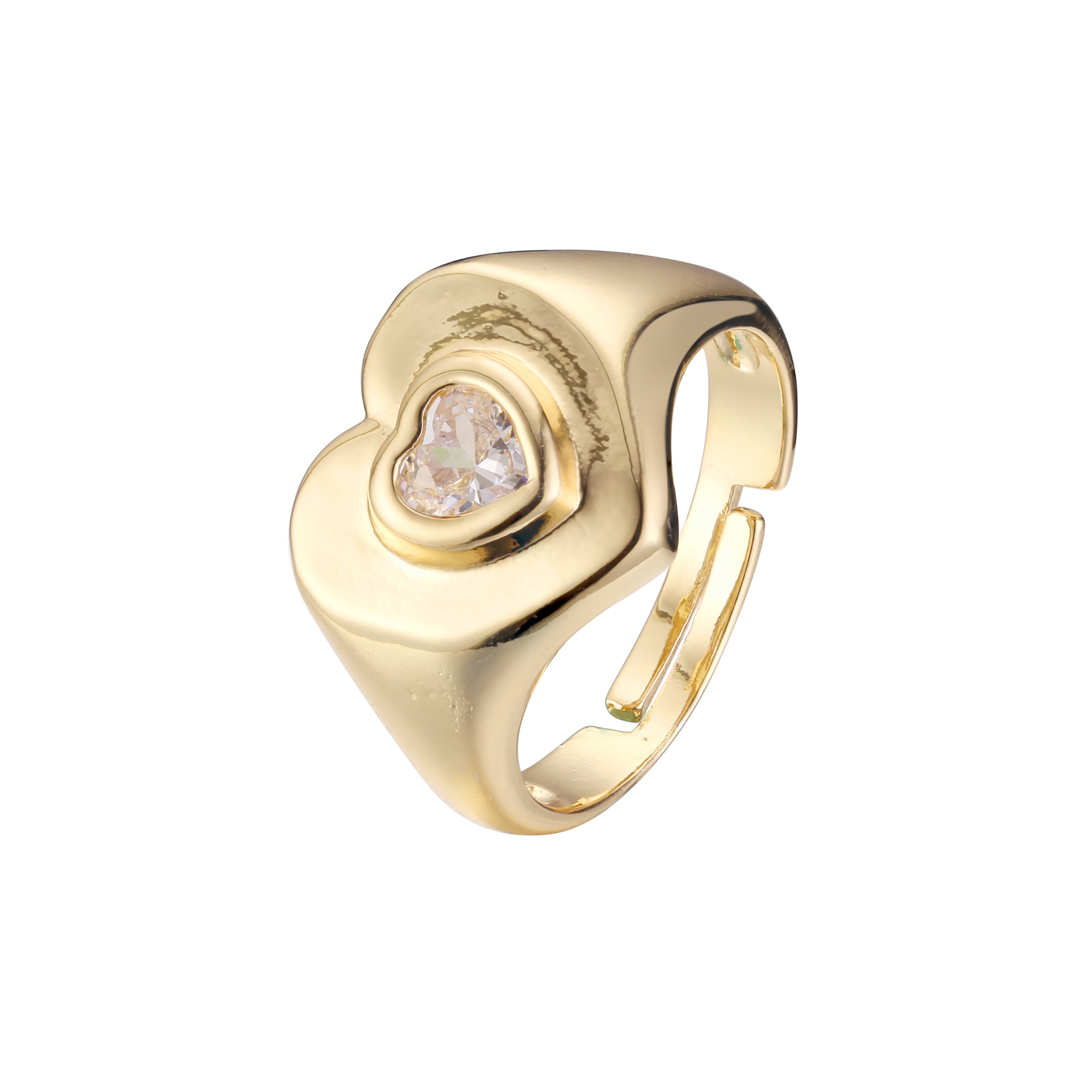 Open rings in 14K Gold, Rose Gold plating colors