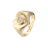 Open rings in 14K Gold, Rose Gold plating colors