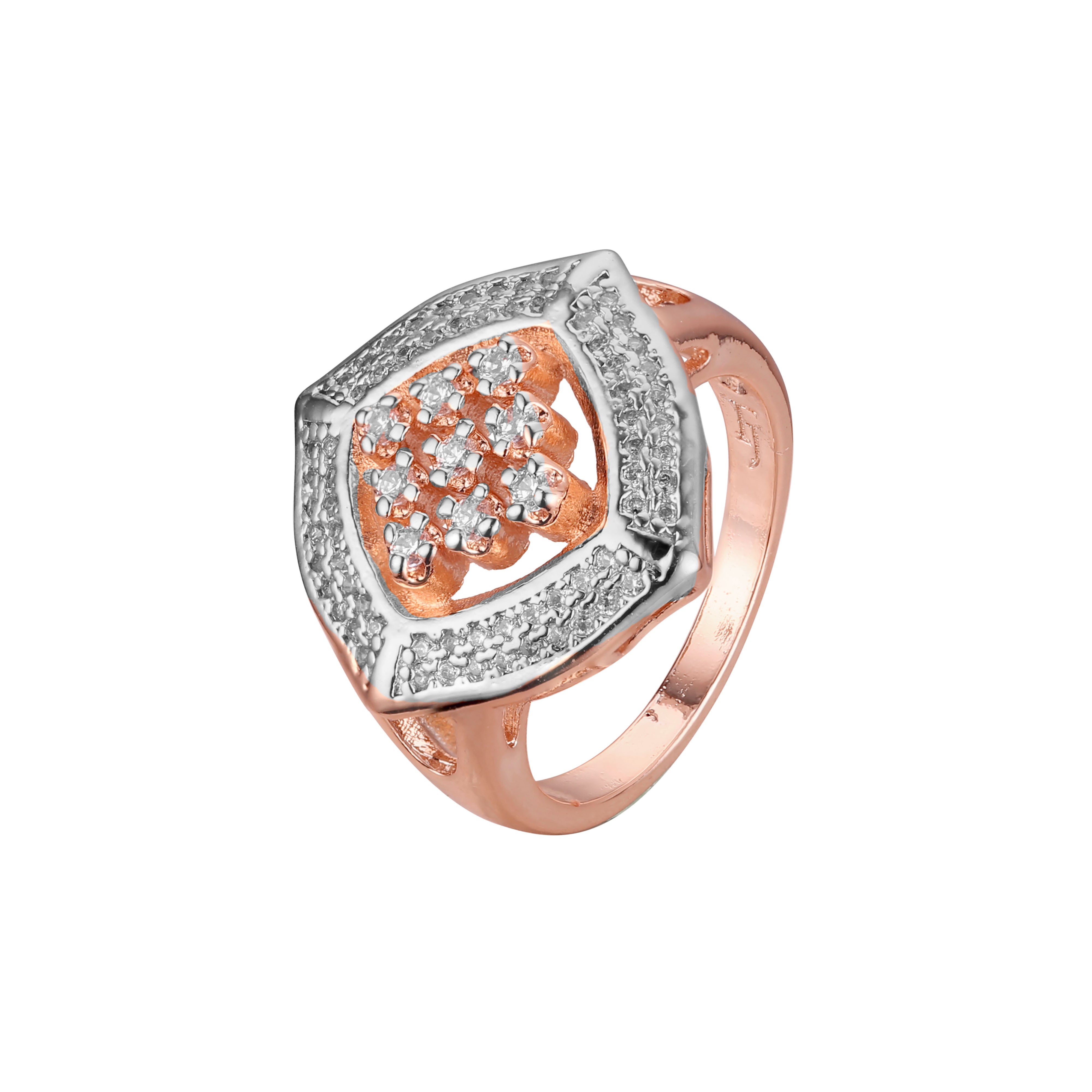 Cluster rings in 14K Gold, Rose Gold, two tone plating colors