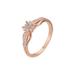Ros¨¦goldene zweifarbige Moderinge aus Bl?ttern