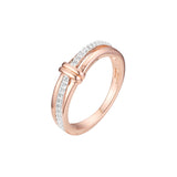 Zweifarbige breite Ringe aus Ros¨¦gold