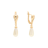 Rose Gold solitaire pearl earrings