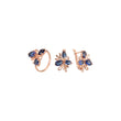 Rose Gold three stones flower set