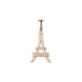 Eiffel Tower pendant in 14K Gold, Rose Gold, White Gold plating colors