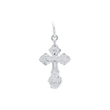 Russian Orthodox White Gold, Rose Gold Cross pendant