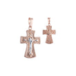 Orthodoxer Malteserkreuz-Anh?nger aus Ros¨¦gold, zweifarbig plattiert