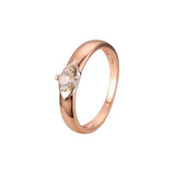 Anillos solitarios de oro rosa de dos tonos