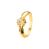 Runde Solit?rringe mit Steinen in den Beschichtungsfarben 18 Karat Gold, Wei?gold, 14 Karat Gold und Ros¨¦gold