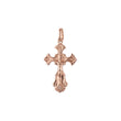 Maltese Eastern Orthodox Russian pendant in Rose Gold two tone, 14K Gold plating colors